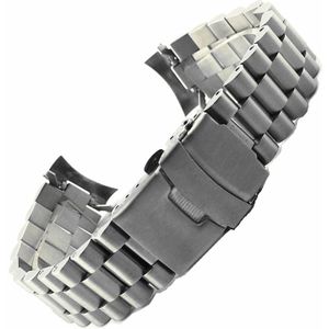 20Mm 22Mm 24Mm Roestvrij Stalen Horloge Band Strap Zilver Gepolijst Mens Luxe Vervanging Metal Horlogeband Armband Voor seiko