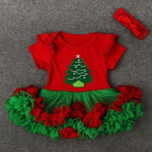 Gloednieuwe Kerst Baby Meisjes Hoofdband Party Tutu Outfit Kostuum Xmas Mooie 2 Stuks Xmas Kerstman Kleding