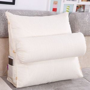 Stereo Wedge Vorm Rugleuning Kussen Verstelbare Wasbare Katoen Linnen Sofa Taille Kussens Bed Rest Moederschap Ligstoel Kussens