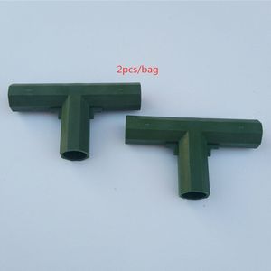 2x Duurzaam Groen Plastic 16Mm Kas Pvc Building Fittings Frame Connectors