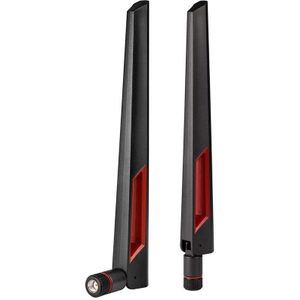 2 Pcs Wifi Antenne Met RP-SMA Mannelijke Connector, 2.4Ghz 5Ghz 5.8Ghz Dual Band Antenne Voor Pci-E Wifi Netwerkkaart