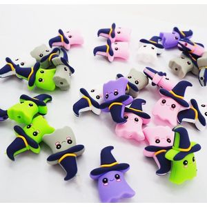 Chenkai 10PCS Silicone Little Elf Bijtring Kralen Baby Losse Tandjes Kralen Voor DIY Zintuiglijke Sieraden Hanger Ketting Accessoires