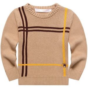 Mode kinderen Herfst en Winter Kleding Kind O-hals Trui Kids 100% Katoen Warme Gebreide Basic Shirt voor Baby jongens