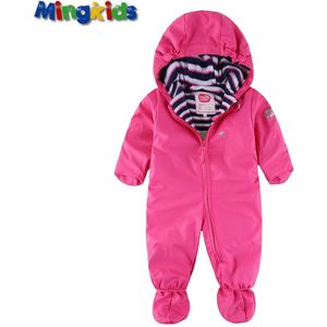 Export Europa 10,000 Mm Waterdichte Rompertjes Jongen Gir Pu Hooded Fleece Gewatteerde Jumpsuit Warm Met Fleece Paded Winddicht