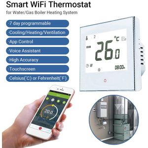Thuis Programmeerbare Thermostaat Met Wifi Voor Water/Gas Boiler Smart Touchscreen Warmte 95-240V Vervanging Voor Thuis tmall Genie