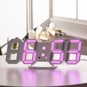 Digitale Klok 3D Alarm Tafelblad Digit Voor Bureau Plank LED ABS Plastics