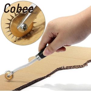 Cobee Wiel Leer Naaien Tool Perforator Lederen Papier Overstitch Wiel Gear Spacer Craft Punch Rvs Papier Snijden