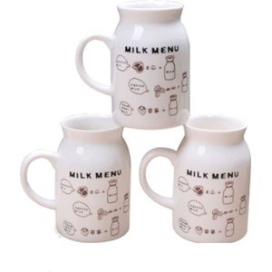 250 Ml Boodschappen Creative3D Koe Stijl Ontbijt Melk Koffie Keramische Cup Relatiegeschenken Witte Keramische Cup