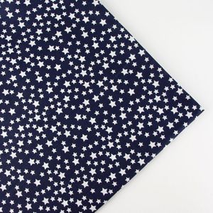 158 cm x halve meter Navy star print Dunne Katoen Patchwork Voor Naaien Plakboek Doek Tissue Voor Quilt Handwerken patroon
