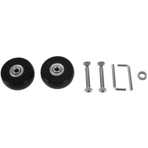 Audor Gepäck Koffer Rad Ersatz Achsen Reisekoffer Rolle Transportrollen OD 49 mm Schrauben Repair Element,Schwarz (4 Stück