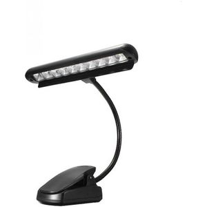 9 LED Clip-on Music Stand Lichten Draagbare Flexibele Zwanenhals Oogbescherming Leeslamp Boek Licht USB Bed Bureaulamp