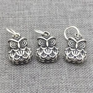 3 Stuks Van 925 Sterling Zilveren Uil Charms 2-Zijdig Voor Armband Ketting