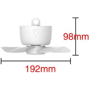 8000Mah Usb Oplaadbare Afstandsbediening Timing 4 Versnellingen Plafond Ventilator Voor Tent Bed