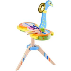 Baby Speelgoed Pauw Drum Kit Kinderen Muziekinstrumenten Houten Speelgoed Voor Kinderen Xylofoon Speelgoed Hand Op Piano Percussie