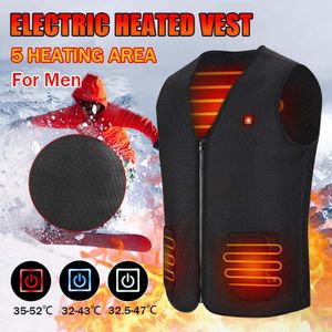 Outdoor Elektrische Kachel Vest USB Warme Kleding Mannen Vrouwen 3 temperatuur Winter Wandelen Thermische Kleding Vest voor skiën Camping