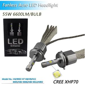 Set Auto Kit Xhp70 Lampadina H4 H7 H11 110 W 13200lm Kit Fari Led Canbus Emc CreeXHP70 Chip H1 H7 h4 9012 9005 9006 H10 Faro Led