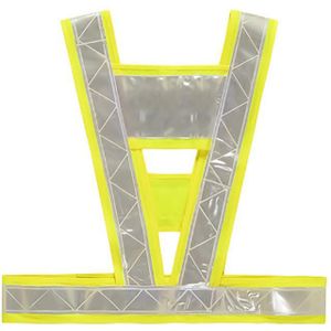 V-Vormige Night Fluorescerende Hoge Zichtbaarheid Reflecterende Veiligheid Vest Elastische Band Fluorescentie Night Running Fietsen Apparatuur