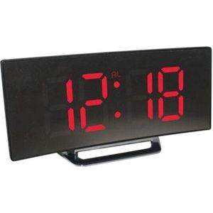 Digitale Wekker 7 Inch Gebogen Dimbare Led Sn Elektronische Digitale Desktop Klok Voor Kinderen Slaapkamer Grote Nummer Tafel Klok