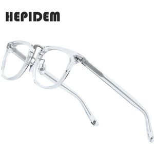 HEPIDEM Acetaat Optische Bril Frames Voor Mannen Retro Vintage Vierkante Lenzenvloeistof Nerd Vrouwen Spektakel Eyewear 9126