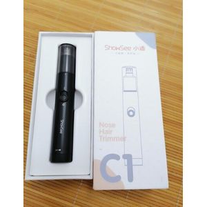 Xiaomi Showsee C1-BK Draagbare Elektrische Neus Tondeuse Afneembare Wasbare Dubbele Randen 360 Roterende Snijkop