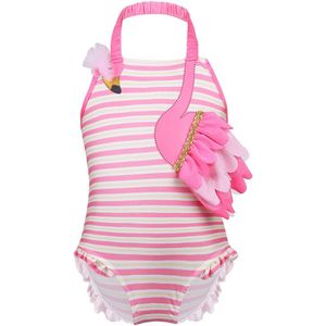 Meisjes Badpak Kinderen Badmode Een Stuk Baby Meisje Flamingo Gedrukt Badpak Bikini Zwemmen Pak Zuigelingen Peuters Badpakken