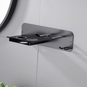 Zotobon Muurbevestigd Föhn Houder Rvs Rack Kam Houder Opslag Keuken Organisator Plank Badkamer Accessoires F105