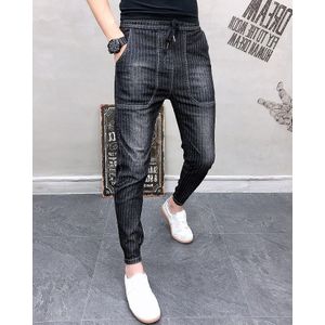 Jeans Mannelijke Streep Broek Casual Harem Broek Streep Slim Fit Mannen Joggers Streetwear Pantalones Hombre Broek Mannen