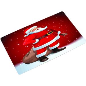 Mode 40Cm X 60Cm Kerst Garland Boom Sneeuwpop Elanden Anti-Slip Deurmat Keuken Vloermat Tapijt Anti-Slip Bodem Navidad Decor
