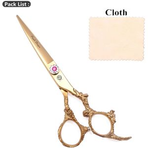 Haar Schaar Regenboog Paarse Draak 6 "Japan 440C 9005 # Kapper Dunner Schaar Kapper Kappers Schaar Haar Snijden Schaar