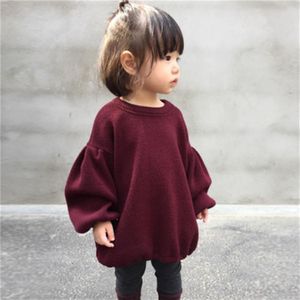 Pudcooc Merken Baby Meisjes Truien Winter Meisje Lange Mouw Gebreide Kleding Kids Herfst effen kleur Trui Voor Meisjes