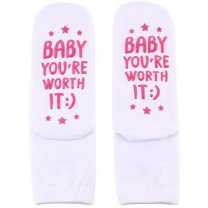 Moederschap Katoen ademend Anti-slip Inspirational Sokken Zool Brief Non Slip Push Sokken voor Zwangere Vrouwen Herfst Lente Herfst