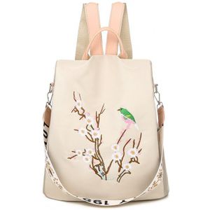 Meisjes Nylon School Rugzak Voor Vrouwen Zomer Geborduurde Anti Diefstal Rugzakken Vrouw Reizen Wandelen Rugzak Mochila Feminina