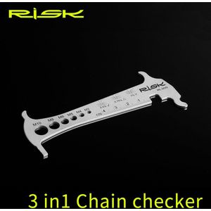 RISICO 3 in 1 fietsketting checker keten haak bout meting bike chain checker voor 8 9 10 11 snelheden keten