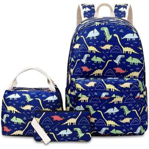 Atinfor Oxford Waterdichte Vrouwen Set Rugzak Knapzak Voor Tieners Met Lunchbox Zakken Animal Print Student Laptop Tas