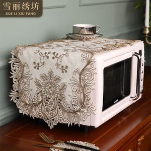 Luxe champagne kant borduurwerk doek art tafelkleed magnetron stofkap covers Placemat XYFH