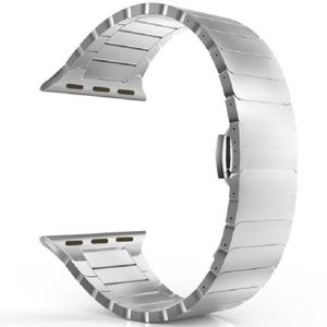 Luxe Rvs Link Armband Band Voor Apple Watch Serie 5 4 3 1 2 Iwatch 44Mm 40Mm 38mm Stalen Band 42Mm Met Adapters