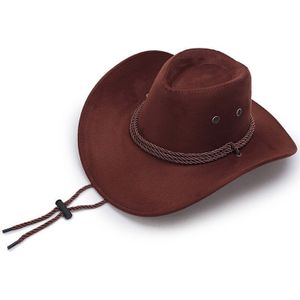 Hoeden Caps Voor Vrouwen mannen Caps Hoeden Western Cowboy Suede Vintage Cowgirl Cowboys Unisex Hoeden Zonnebrandcrème Vilt Jazz cap Bone