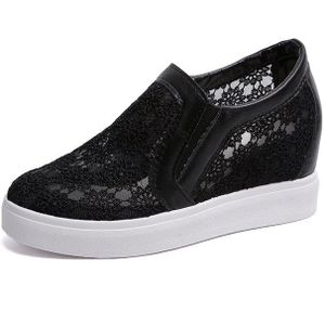 Comfortabele Vrouwen Loafers Schoenen Lace Slip On Wandelschoenen Wit Sneakers Casual Schoenen Ballet Flats Platform Shoeshj76