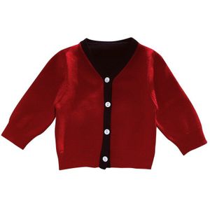 3-24M Baby Vest Jongen Truien Lente En Herfst Puur Katoenen Jas Rood En Blauw Patchwork Peuter Trui baby Kleding