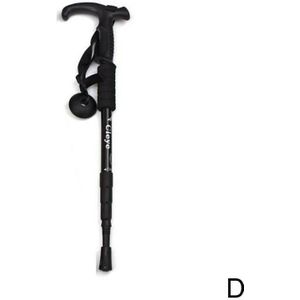 Aluminium Anti Shock T Handvat Hike Wandelstok Telescopische Trekking Pole Cane Reizen Kamp Krukken Levert Outdoor Tool