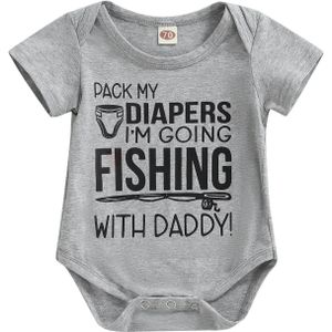 Baby Baby Meisjes Jongens Letters Print Korte Mouw Bodysuits Zomer Jumpsuits Kleding Outfits