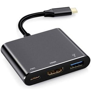Easya 3-In-1 Usb C Hub Naar Hdmi Thunderbolt 3 Adapter Met Pd Hub 3.0 Ondersteuning Dex modus Voor Samsung Telefoon Macbook Pro/Lucht Type-C