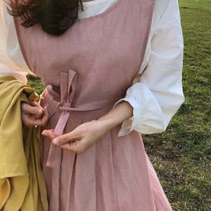 Mcao Japanse Stijl 100% Katoen Tuin Schorten Voor Vrouwen Elegante Overgooier Bakken Koken Schilderen Met Taille Banden TJ3817