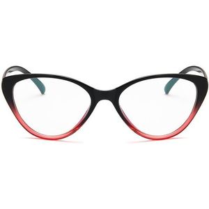 Brilmontuur Cat Eye Bril Frame Clear Lens Vrouwen Rood Zwart Brillen Optische Frames Bijziendheid Nerd Zwart Purpl Brillen