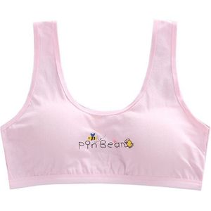 Meisje Racerback Katoen Sport Training Bra Brief Afdrukken Brede Band Ondergoed Bralette Naadloze Gelaagde Crop Top