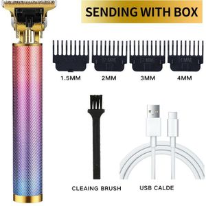 Tondeuse Voor Mannen, Draadloze Oplaadbare Tondeuse Metalen Body Snijden Grooming Kit Baard Scheerapparaat Barbershop Professionele