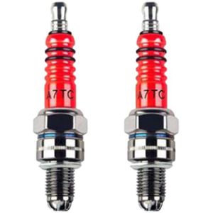 2 Stuks 3-Elektrode Bougie A7TC Voor 50Cc-150Cc Atv Motorfiets