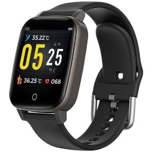 Voor Oppo Ace2 A92s A52 A72 A91 A31 A12 A11K Reno4 Pro Realme X50 Smart Horloge Body Temperatuur Monitoring Horloge IP67 Waterdicht