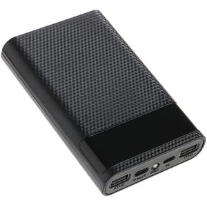 Qc 3.0 Snelle Lading Dual Usb Type C Power Bank Case Diy 4X18650 Mobiele Telefoon 15000Mah batterij Opbergdoos Zonder Batterij