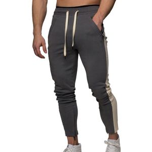 Sportman Dragen Ongedwongen Losse Running Broek Knit Jogger Joggingbroek Gym Workout Sport Broek Mannelijke Ademende Broek Gestreepte